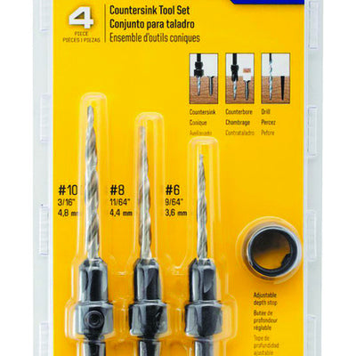 Irwin #6, #8 and #10 Countersink Set 4 pc
