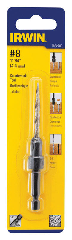 Irwin 3/8 in. X 11/64 in. D High Speed Steel Wood Countersink