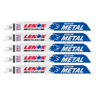 Lenox METALWOLF 9 in. Bi-Metal WAVE EDGE Reciprocating Saw Blade 18 TPI 5 pk