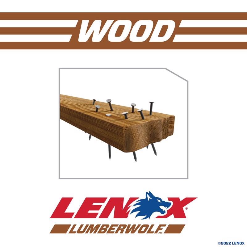 Lenox LUMBERWOLF 9 in. Bi-Metal Reciprocating Saw Blade 6 TPI 1 blade