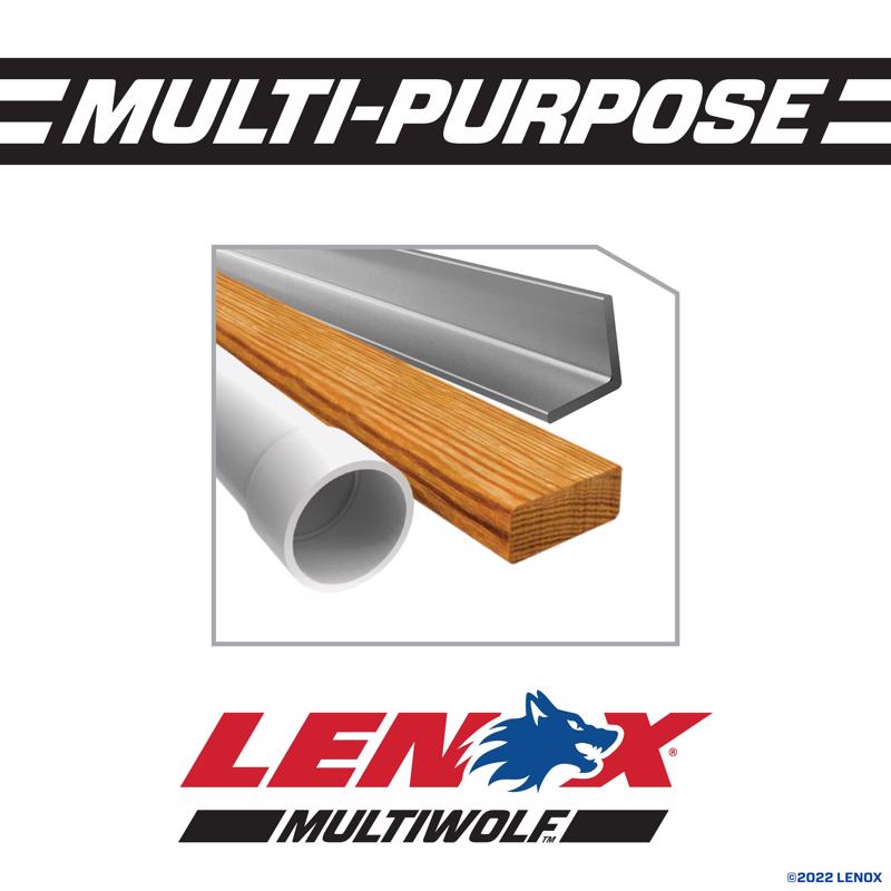 Lenox MULTIWOLF 8 in. Bi-Metal WAVE EDGE Reciprocating Saw Blade 10 TPI 1 blade