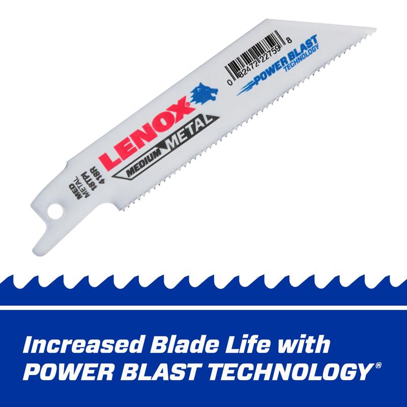 Lenox METALWOLF 4 in. Bi-Metal WAVE EDGE Reciprocating Saw Blade 18 TPI 1 blade
