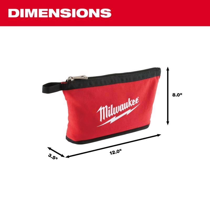 Milwaukee Canvas Tool Pouch 1 pocket Red