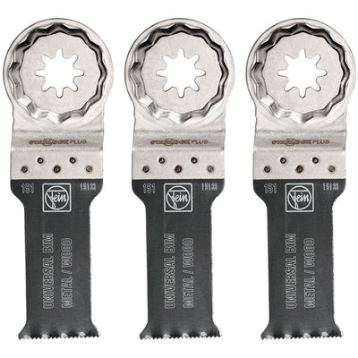 Fein StarlockPlus 1-1/8 in. X 1-1/8 in. L Bi-Metal E-Cut Universal Saw Blade 3 pk