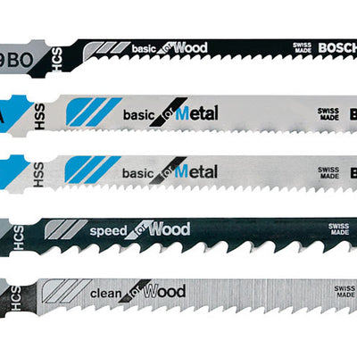Bosch High Carbon Steel T-Shank Jig Saw Blade Set Assorted TPI 5 pk