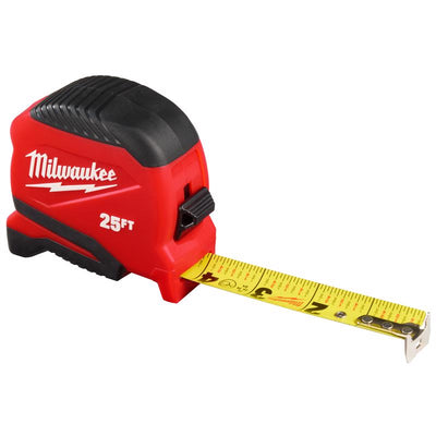 Milwaukee 25 ft. L X 1.65 in. W Compact Tape Measure