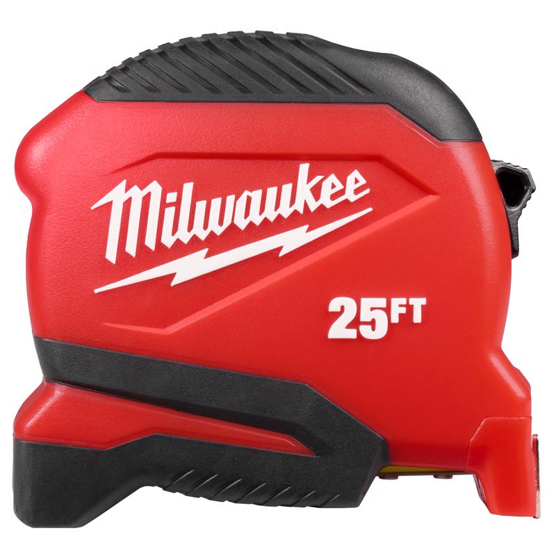 Milwaukee 25 ft. L X 1.65 in. W Compact Tape Measure
