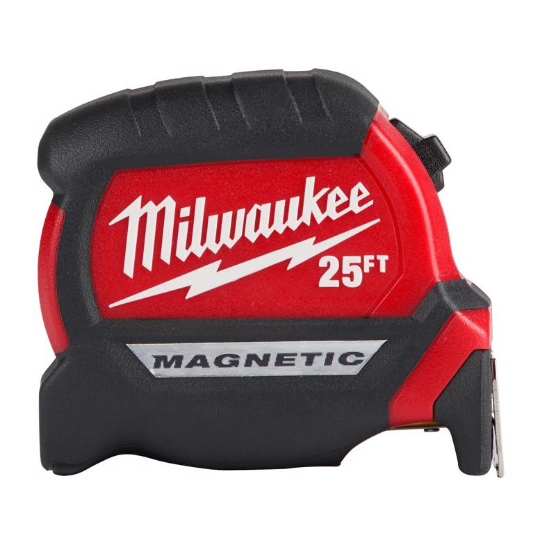 Milwaukee 25 ft. L X 1 in. W Compact Magnetic Tape Measure