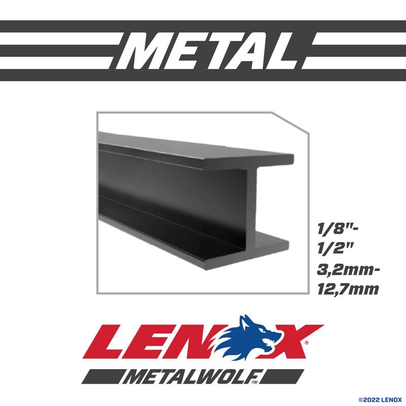 Lenox METALWOLF 9 in. Bi-Metal WAVE EDGE Reciprocating Saw Blade 14 TPI 5 pk