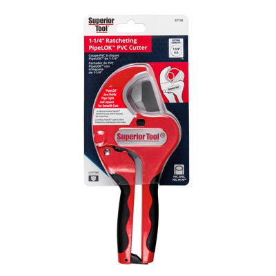Superior Tool 1-5/8 in. Ratcheting Pipe Cutter 10 in. L Black/Red