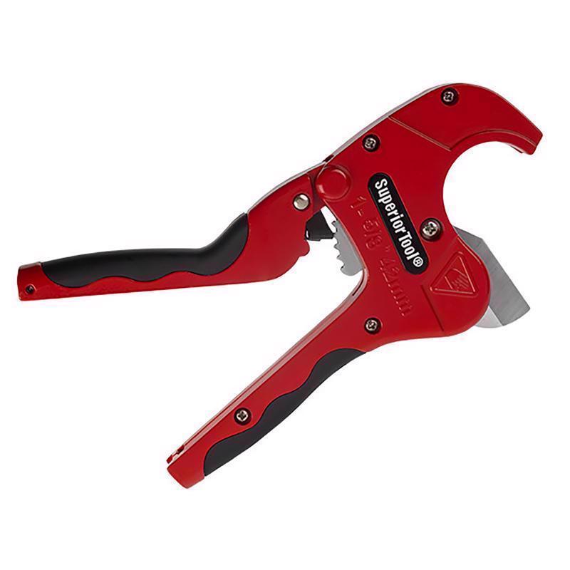 Superior Tool 1-5/8 in. Ratcheting Pipe Cutter 10 in. L Black/Red