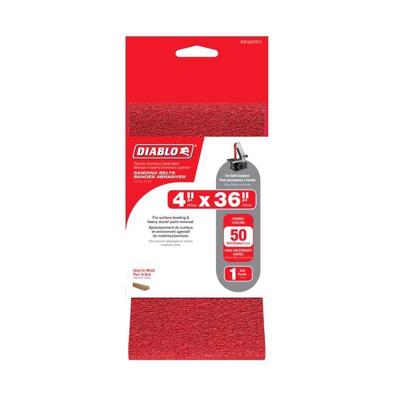 Diablo 36 in. L X 4 in. W Premium Zirconium Blend Sanding Belt 50 Grit Coarse