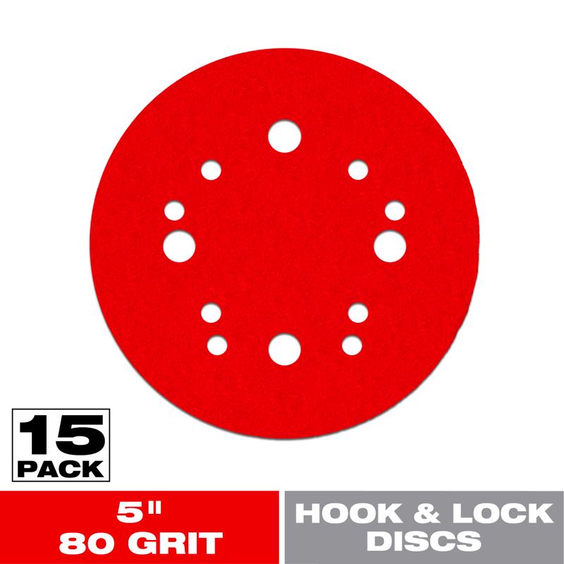 Diablo 5 in. Ceramic Blend Hook and Lock Sanding Disc 80 Grit Coarse 15 pk