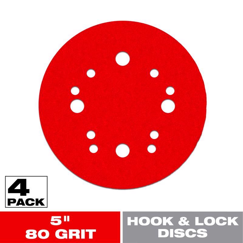 Diablo 5 in. Ceramic Blend Hook and Lock Sanding Disc 80 Grit Coarse 4 pk