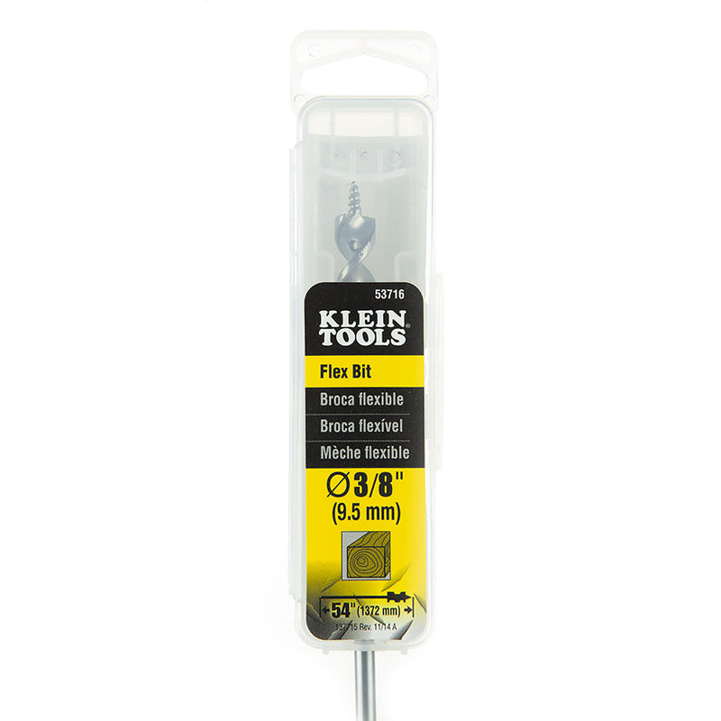 Klein Tools 3/8 in. D X 54 in. L Flex Auger Bit Steel
