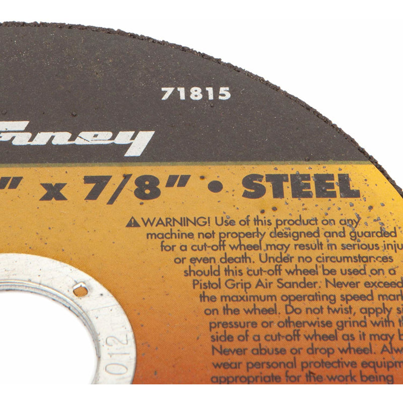 Forney 4-1/2 in. D X 7/8 in. Aluminum Oxide Metal Cut-Off Wheel