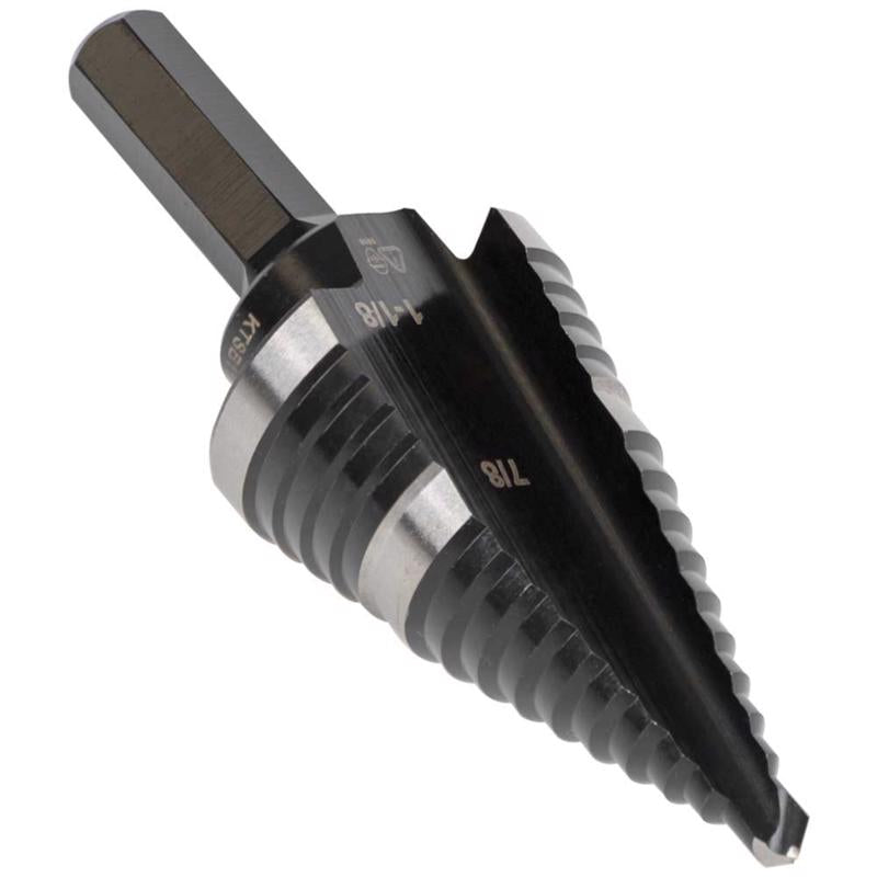 Klein Tools 3.15 in. L High Speed Steel Step Drill Bit Hex Shank