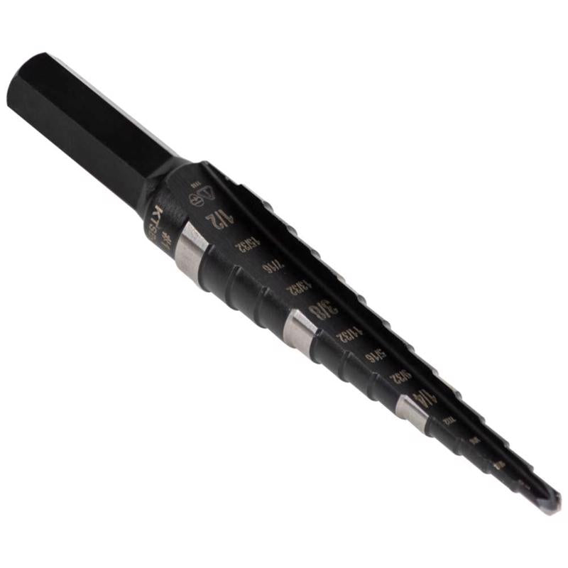 Klein Tools 4.77 in. L High Speed Steel Step Drill Bit Hex Shank