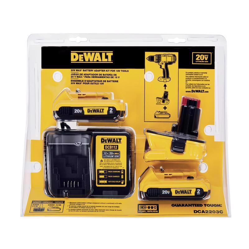 DeWalt 20V MAX DCA2203C Lithium-Ion Battery Adapter Kit 4 pc