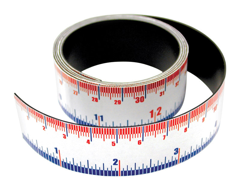 Magnet Source 39.375 in. L X 1 in. W Blue/Red/White Magnetic Measuring Tape