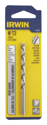 Irwin #13 X 3-1/2 in. L High Speed Steel Wire Gauge Bit Straight Shank