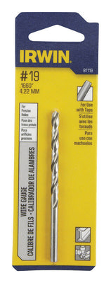Irwin #19 X 3-1/4 in. L High Speed Steel Jobber Length Wire Gauge Bit Straight Shank