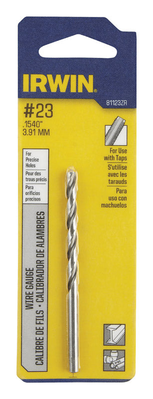 Irwin #23 X 3-1/8 in. L High Speed Steel Wire Gauge Bit Straight Shank