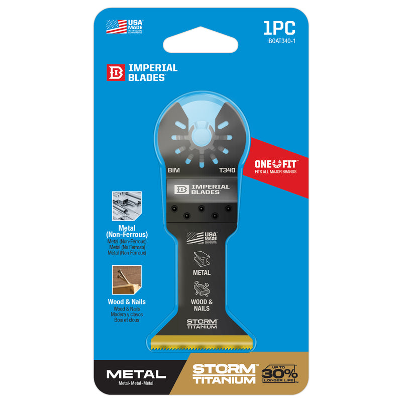 Imperial Blades One Fit 1-3/4 in. L Titanium-Coated Bi-Metal Storm Oscillating Saw Blade Metal