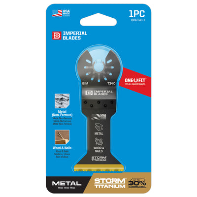 Imperial Blades One Fit 1-3/4 in. L Titanium-Coated Bi-Metal Storm Oscillating Saw Blade Metal