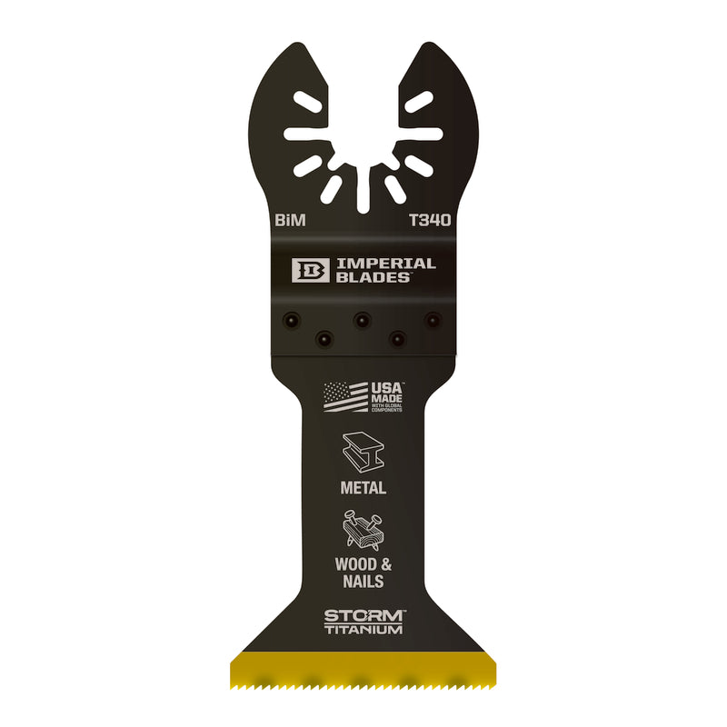 Imperial Blades One Fit 1-3/4 in. L Titanium-Coated Bi-Metal Storm Oscillating Saw Blade Metal