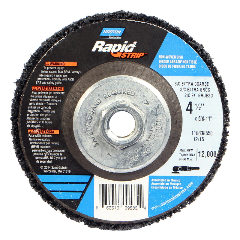 Norton Rapid Strip 4.5 in. Aluminum Oxide Center Mount Stripping Disc 50 Grit Extra Coarse