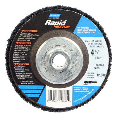 Norton Rapid Strip 4.5 in. Aluminum Oxide Center Mount Stripping Disc 50 Grit Extra Coarse