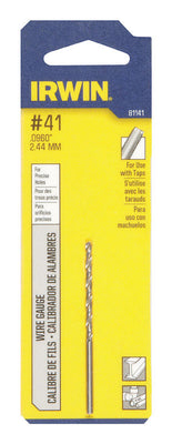 Irwin #41 X 2-3/8 in. L High Speed Steel Jobber Length Wire Gauge Bit Straight Shank