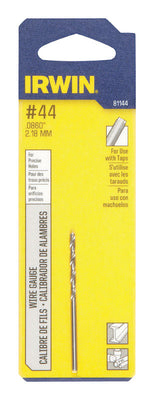 Irwin #44 X 2-1/8 in. L High Speed Steel Jobber Length Wire Gauge Bit Straight Shank