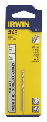 Irwin #46 X 2-1/8 in. L High Speed Steel Wire Gauge Bit Straight Shank