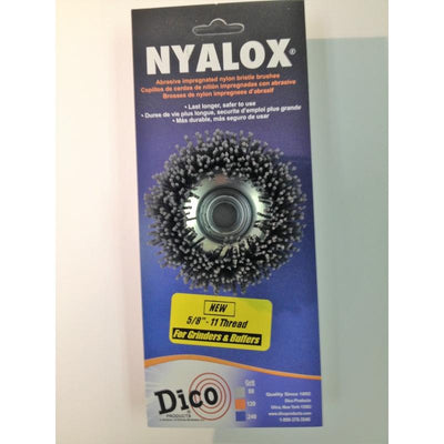 Dico Nyalox 3 in. D X 5/8-11 in. X 1/4 in. D Crimped Nylon Mandrel Mounted Cup Brush 12500 rpm