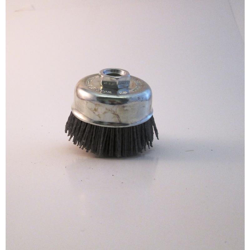 Dico Nyalox 3 in. D X 5/8-11 in. X 1/4 in. D Crimped Nylon Mandrel Mounted Cup Brush 12500 rpm