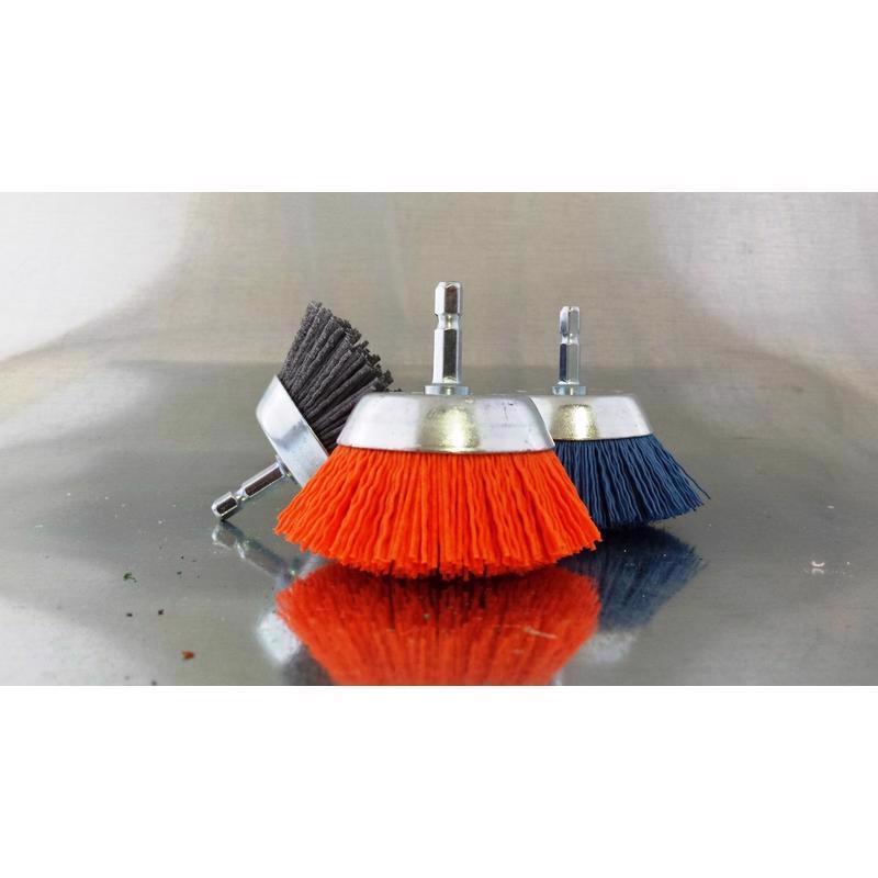 Dico Nyalox 2.5 in. D X 1/4 in. X 1/4 in. D Crimped Nylon Mandrel Mounted Cup Brush 4500 rpm