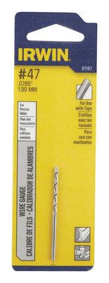Irwin #47 X 2 in. L High Speed Steel Jobber Length Wire Gauge Bit Straight Shank
