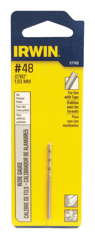Irwin #48 X 2 in. L High Speed Steel Wire Gauge Bit Straight Shank