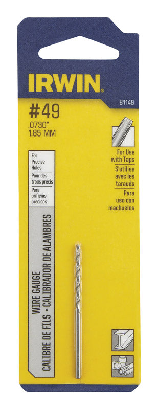 Irwin #49 X 2 in. L High Speed Steel Wire Gauge Bit Straight Shank