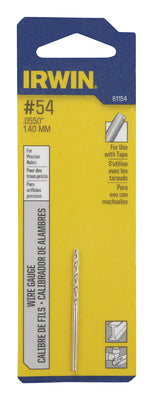 Irwin 54 X 1-7/8 in. L High Speed Steel Wire Gauge Bit Straight Shank