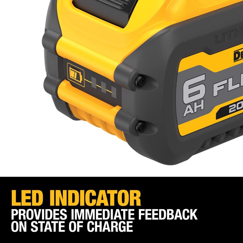 DeWalt 20V-60V MAX FLEXVOLT DCB606 6 Ah Lithium-Ion Battery Pack