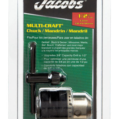 Jacobs 1/2 in. in. Drill Chuck 1/2 in. 3-Flat Shank