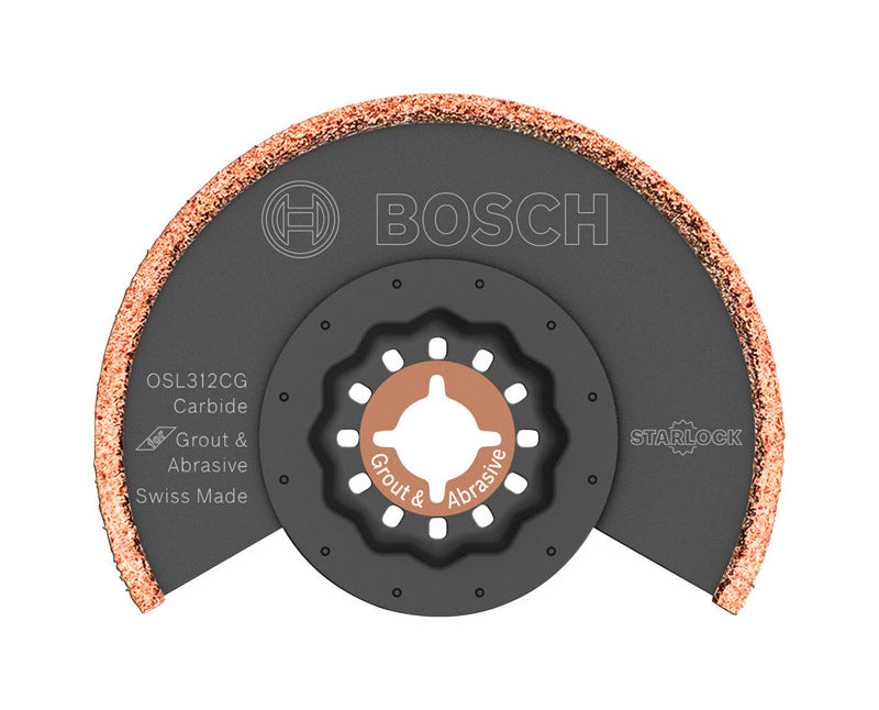 Bosch StarLock 3-1/2 in. X 4 in. L Carbide Grit Grout Blade
