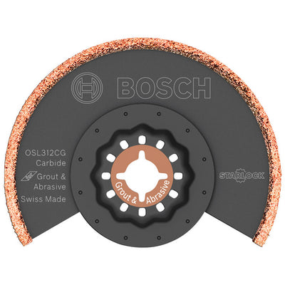 Bosch StarLock 3-1/2 in. X 4 in. L Carbide Grit Grout Blade