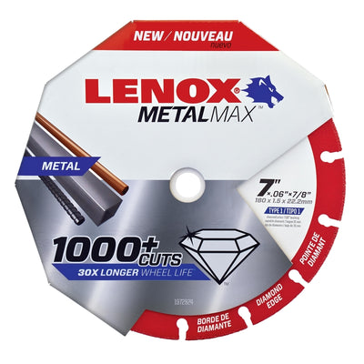 Lenox MetalMax 7 in. D X 7/8 in. Diamond/Metal Cut-Off Wheel