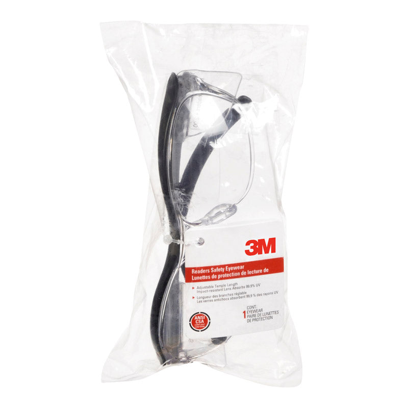 3M Anti-Fog Safety Readers Clear Lens Black Frame