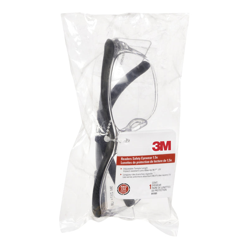 3M Anti-Fog Safety Readers Clear Lens Black Frame