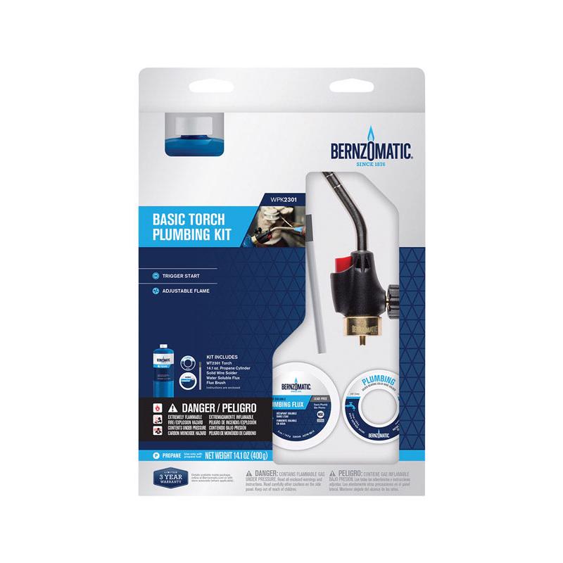 Bernzomatic Plumbing 14.1 oz Basic Torch Kit Steel Propane